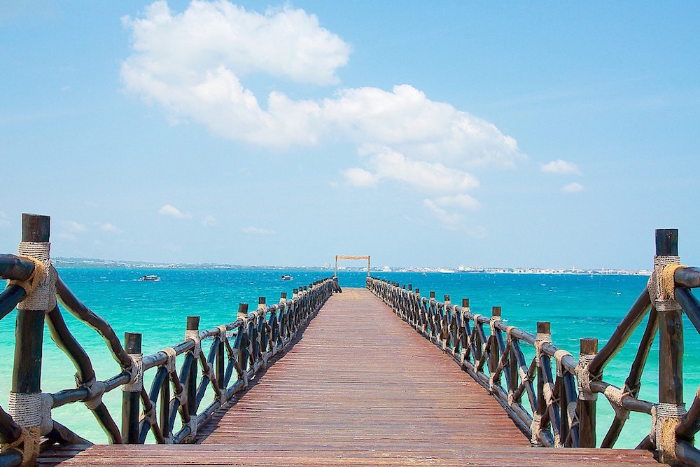 Tanzania Vakantie Eiland Zanzibar Is Een Mooi Eiland Met Een Prachtige Blauwe Zee