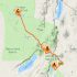 8 daagse highlights of Tanzania Prive lodge safari reis map overzicht