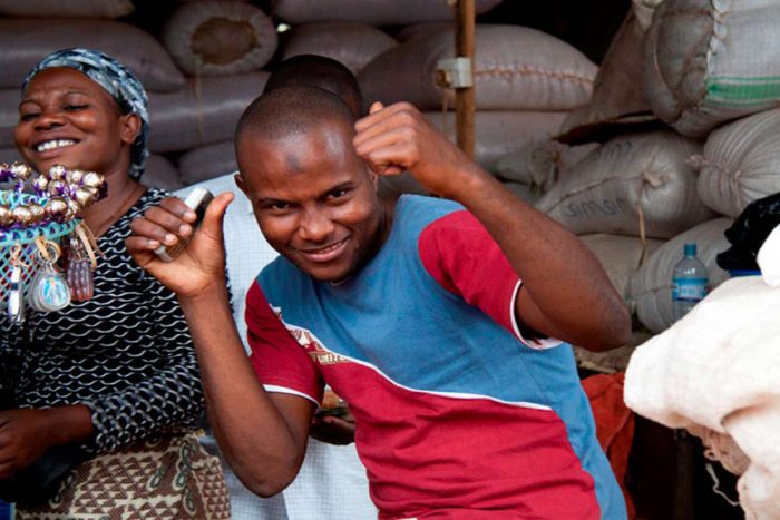 Dancing locals in Oeganda